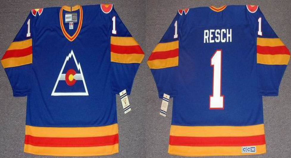 2019 Men Colorado Avalanche #1 Resch blue CCM NHL jerseys->colorado avalanche->NHL Jersey